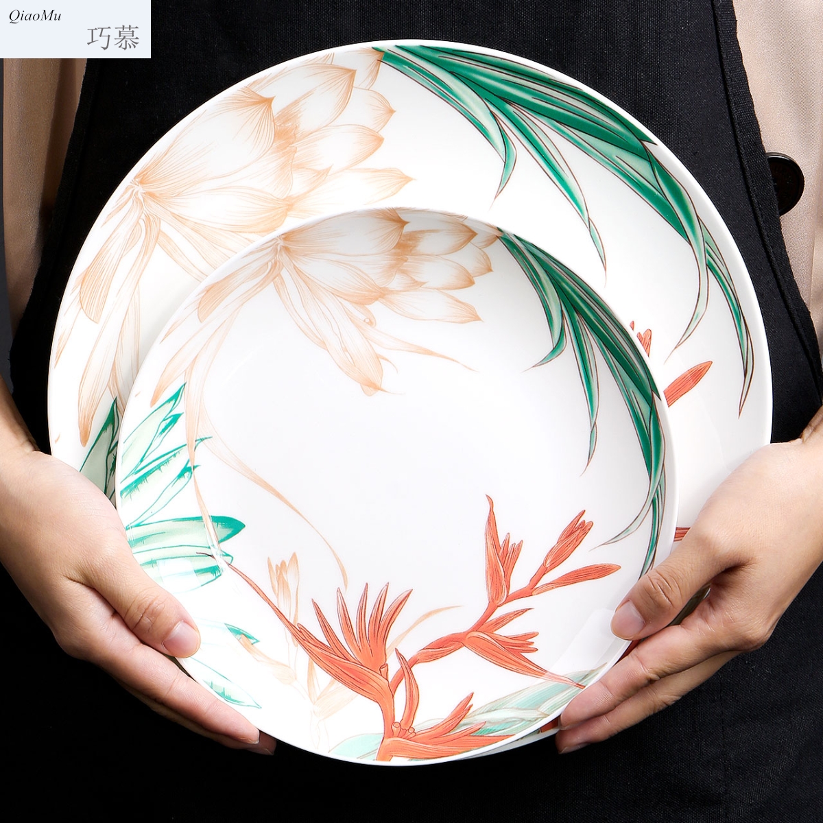 For Chinese ipads porcelain son home opportunely new creative ceramic tableware deep dish dish dish soup plate ipads plates