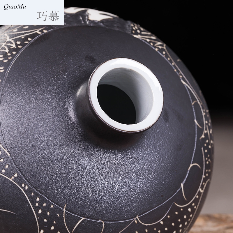 Qiao mu jingdezhen ceramic bottle 5 jins of install archaize home empty jars sealed flask wine liquor mercifully wine