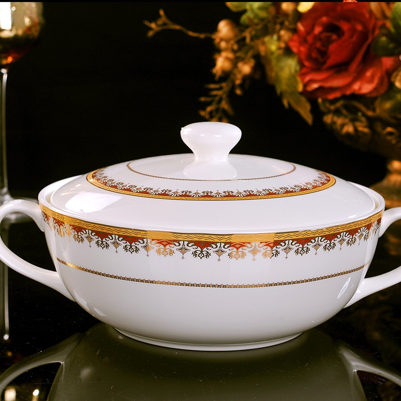 Qiao mu dishes suit of jingdezhen ceramics home up phnom penh dish dish European contracted creative ipads porcelain tableware