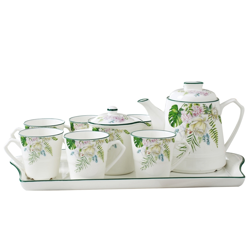 Qiao mu European ceramic tea cup home sitting room 6 only ultimately responds cup set teapot tea cups water in a kettle