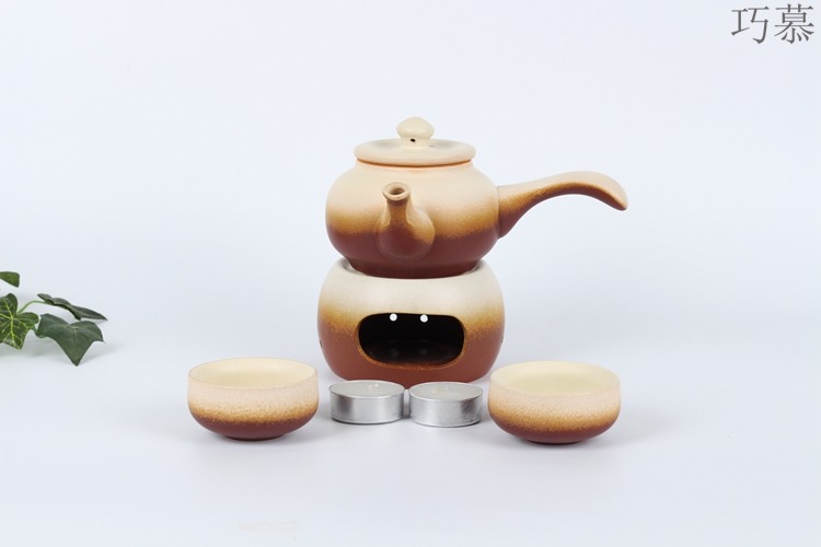 Qiao mu coarse pottery warm wine pot hot hot hip tea stove cooking wine pot liquor wine yellow rice wine hip flask half jins of set temperature