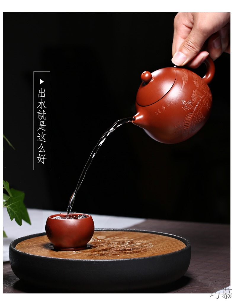 Qiao mu YM yixing ores are it by the pure manual teapot household utensils dahongpao dragon egg