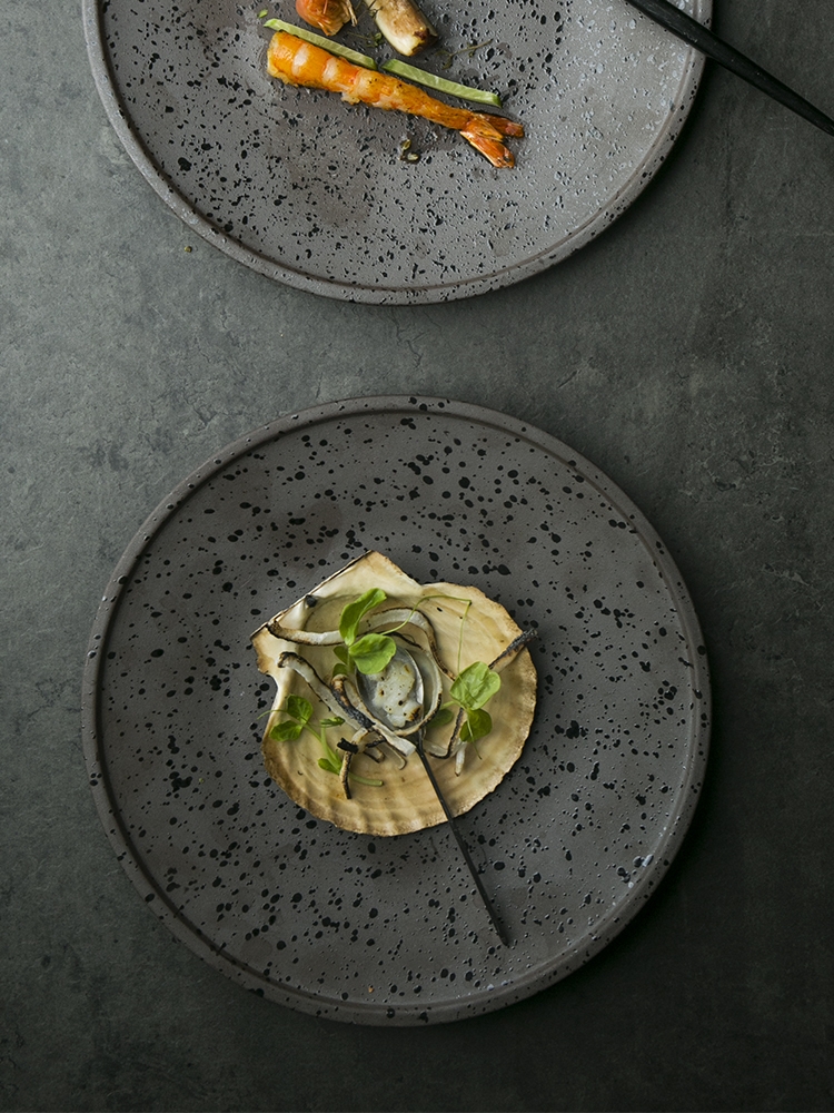 Qiao mu DY wu TaoXiaoPan creative ceramic colored tujia steak with fine TaoPan dish dish dish dish food dish
