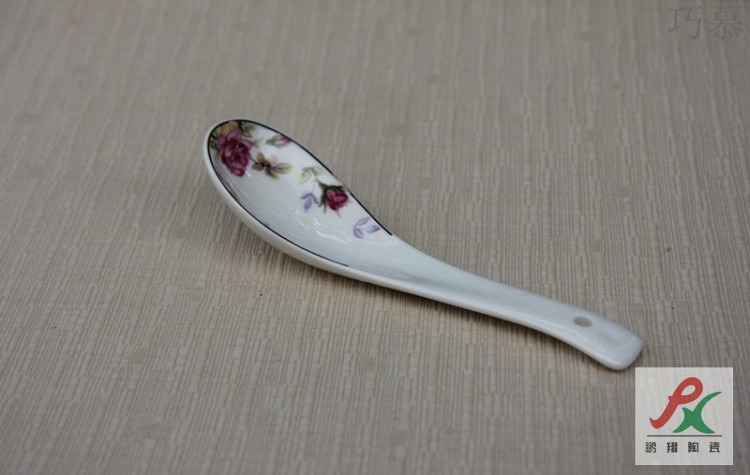 Qiao mu tangshan ipads porcelain two - tonne up phnom penh small spoon, pony 's small spoon, European rural wind dessert spoons