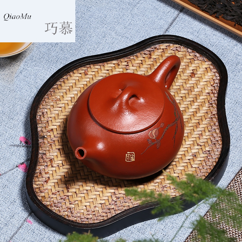 Qiao mu HM 【 】 yixing are it by ore pure manual dahongpao JingZhou stone gourd ladle pot teapot tea set