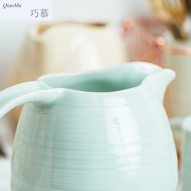 Qiam qiao mu summer home western - style contracted a cold ceramic bottle cooler kettle high - capacity milk cylinder posey the teapot