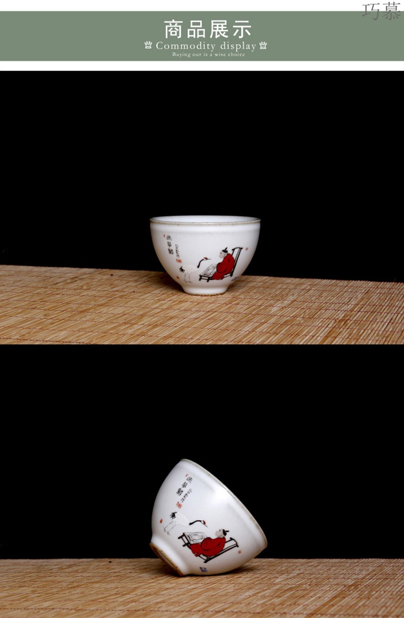 Qiao MuMing is guanyao tureen large hand - made porcelain ceramic three cups of black tea hand grasp pot of tea