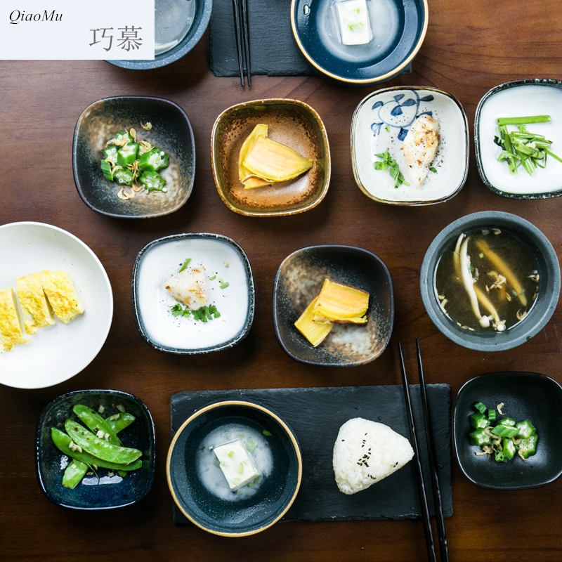 Qiao mu Japanese ceramics flavor dish 6 color restoring ancient ways into the dip disc creative snack dish dish of soy sauce dish vinegar ipads plate