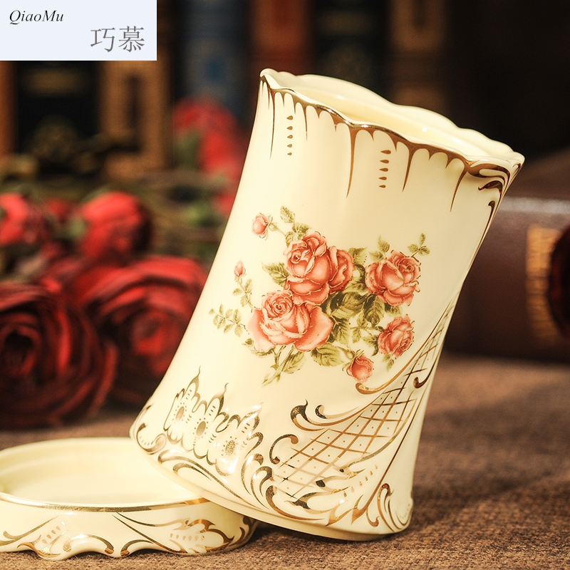 Household utensils to receive qiao mu chopsticks tube drop box shelf European creative ceramic chopsticks chopsticks box chopsticks basket in the kitchen