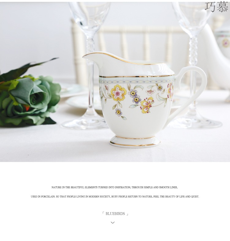 Qiao mu English afternoon tea tea set ipads porcelain dessert dish plate ceramic European - style home plate