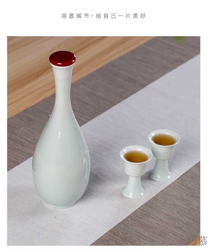 Qiao mu jingdezhen ceramic bottles household archaize net bottles of goddess of mercy bottle bottle wine bottle bag in the mail