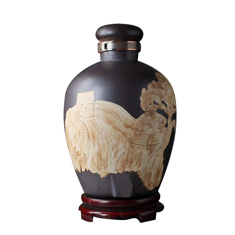 Longed for restoring ancient ways opportunely jingdezhen ceramic jar seal carving mercifully bottle make it how 20 jins