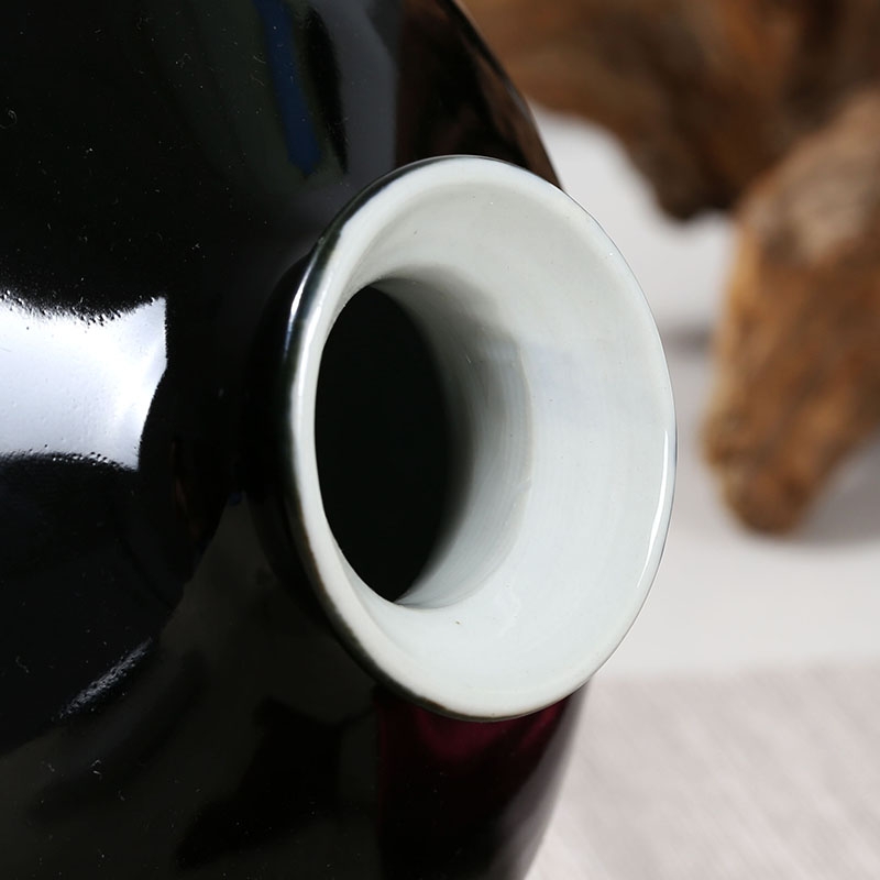 Qiao mu jingdezhen ceramic household hip small bottle seal storage jars wine, black wine 1/2/3/5/10
