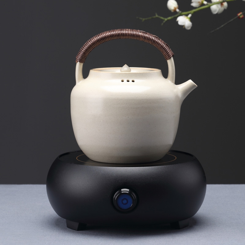 Qiao mu kettle jingdezhen TaoMingTang soda glaze tea set single pot of household electrical TaoLu girder pot of white clay ceramic POTS