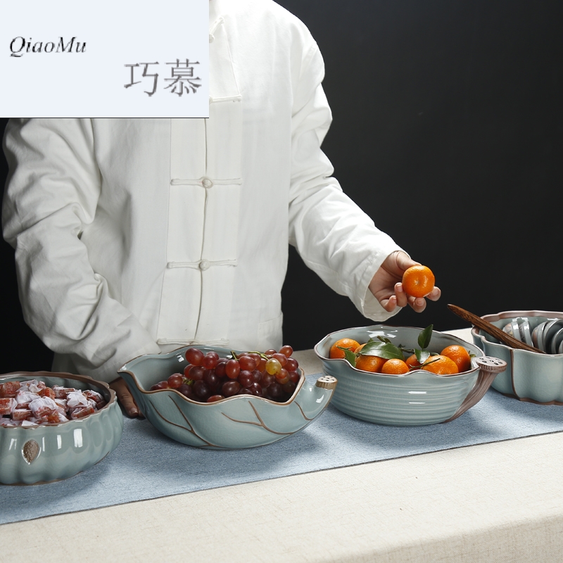 Qiao mu large ceramic tea wash your writing brush washer from creative tea accessories kung fu tea cups copy elder brother up is the when a flower pot