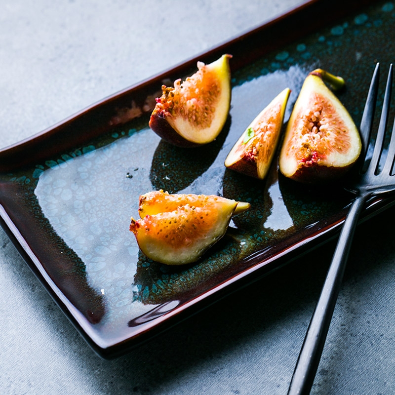 Qiao mu DY European - style ceramics sushi plate gradient strip dish plate creative dinner plate home sweet dessert plates