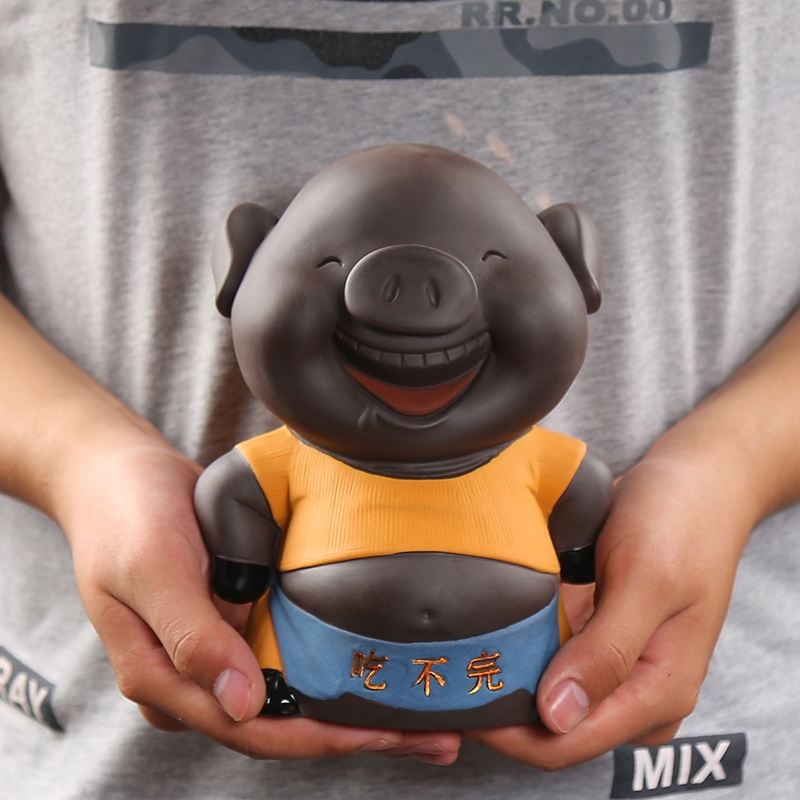 Qiao mu creative color sand ceramic thousand "get piggy bank tea pet home furnishing articles desktop adornment ornament