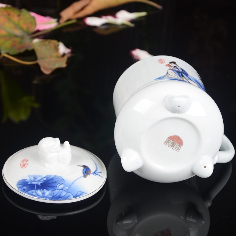 Qiao mu tao ceramic ipads China cups water bottle with filter cups with cover working meeting of leisure CPU