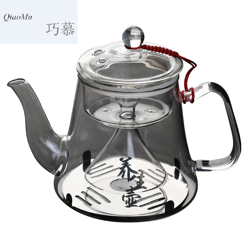 Longed for glass teapot tea boiled tea steamer home opportunely hydropower TaoLu vapors burn scented tea heat resistant high temperature and large mercifully