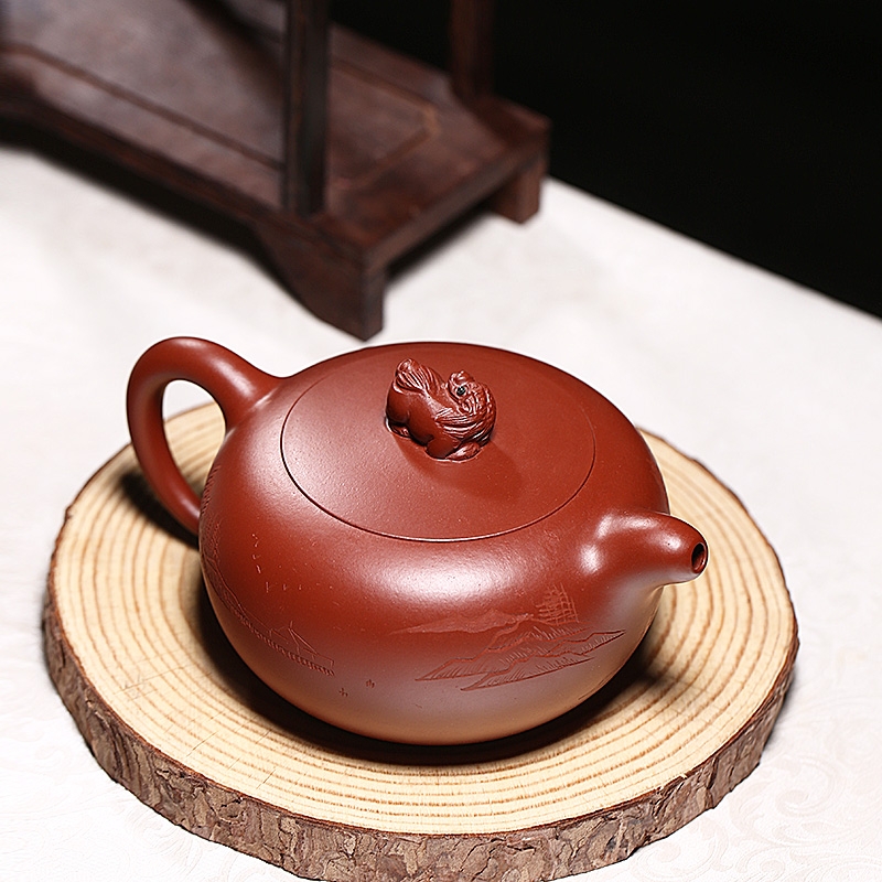 Qiao mu YM yixing undressed ore ceramic tea pot - famous pure checking pot of kung fu tea set to look dahongpao