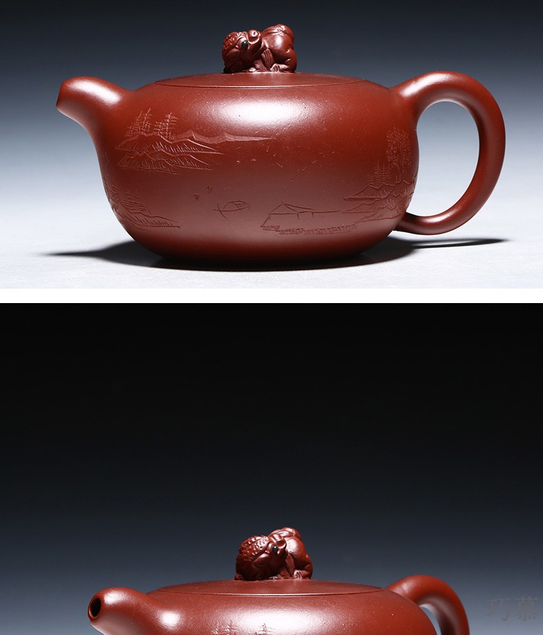 Qiao mu YM yixing undressed ore ceramic tea pot - famous pure checking pot of kung fu tea set to look dahongpao