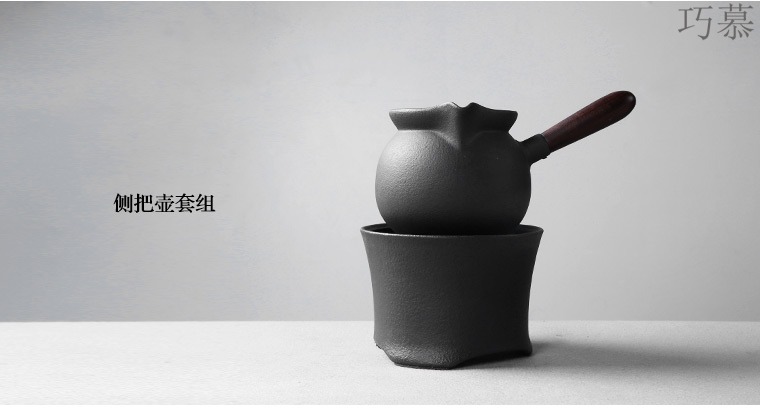 Qiao mu lava rock - electrical TaoLu ceramic boiling tea ware black tea kettle side soaked the pot of Japanese kung fu tea pot boil water