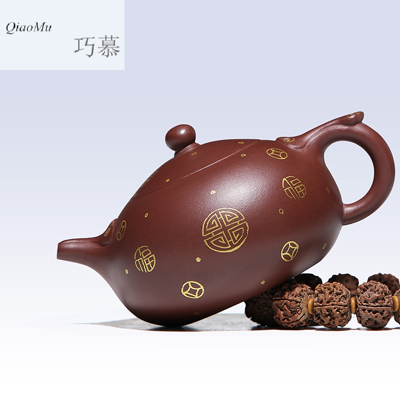 Qiao mu HM 【 】 yixing famous pure manual purple clay teapot teapot tea bag in the mail it kung fu