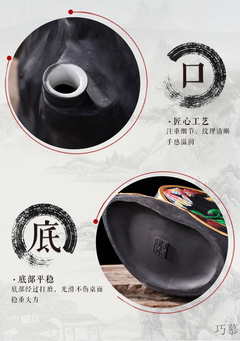 Qiao mu jingdezhen ceramic bottle wine home antique 1 catty hip flask aged liquor sealing small empty bottles of wine