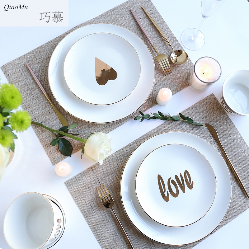 Qiao mu delicate creative series ceramic up phnom penh dish dish plate of rice, fruit salad dessert bowl of household