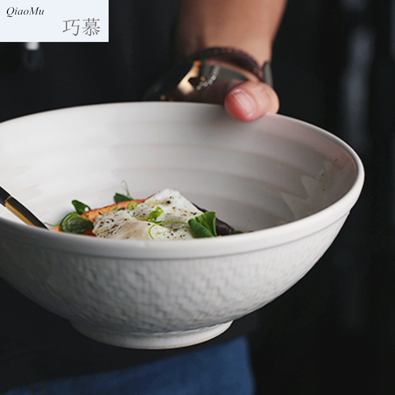 Qiao mu European jobs creative move fruit salad bowl bowl of large - sized ceramic bowl household rainbow such as bowl soup bowl