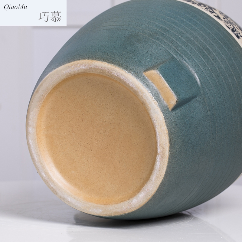 Qiao mu jingdezhen ceramic jars home hotel with medium size archaize jars liquor bottle seal