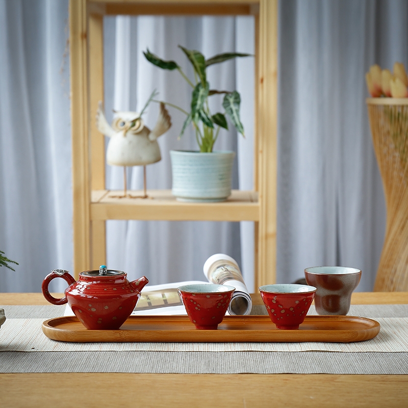 Qiao mu up kung fu tea set ceramic home outfit checking ceramic cups masterpieces GaiWanCha sea of a complete set of the teapot