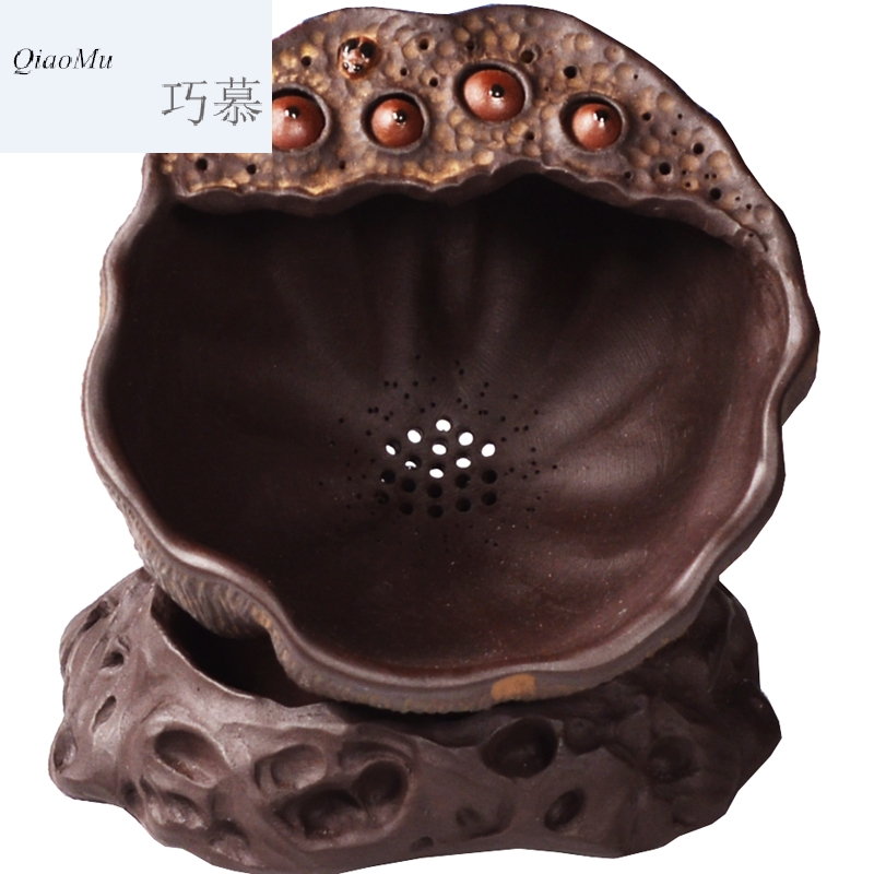 Qiao mu QD boutique yixing purple sand) manual lotus tea strainer filter kung fu tea tea set