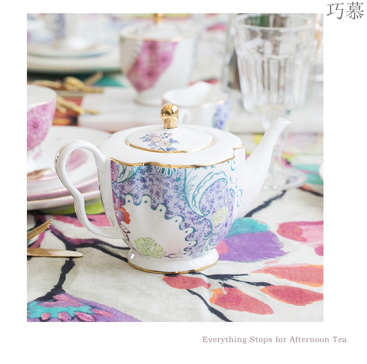 Qiao mu points ou ceramic English afternoon tea sets of ipads China coffee cups and saucers rural retro black tea cup