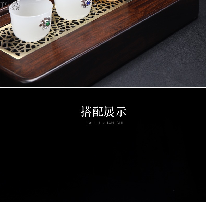 Qiao mu jingdezhen ceramic kung fu tea accessories fair silver coloured glaze jade white porcelain cup device and a cup of tea