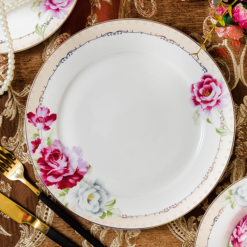 Qiao mu jingdezhen ceramics tableware suit dishes suit household ipads bowls to eat to use microwave dishes