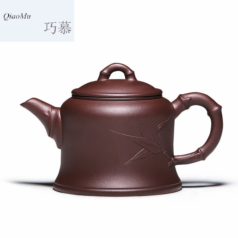 Qiao mu HM yixing are it by pure manual purple clay Jin Zhongzhu Duan Shi gourd ladle pot teapot tea set