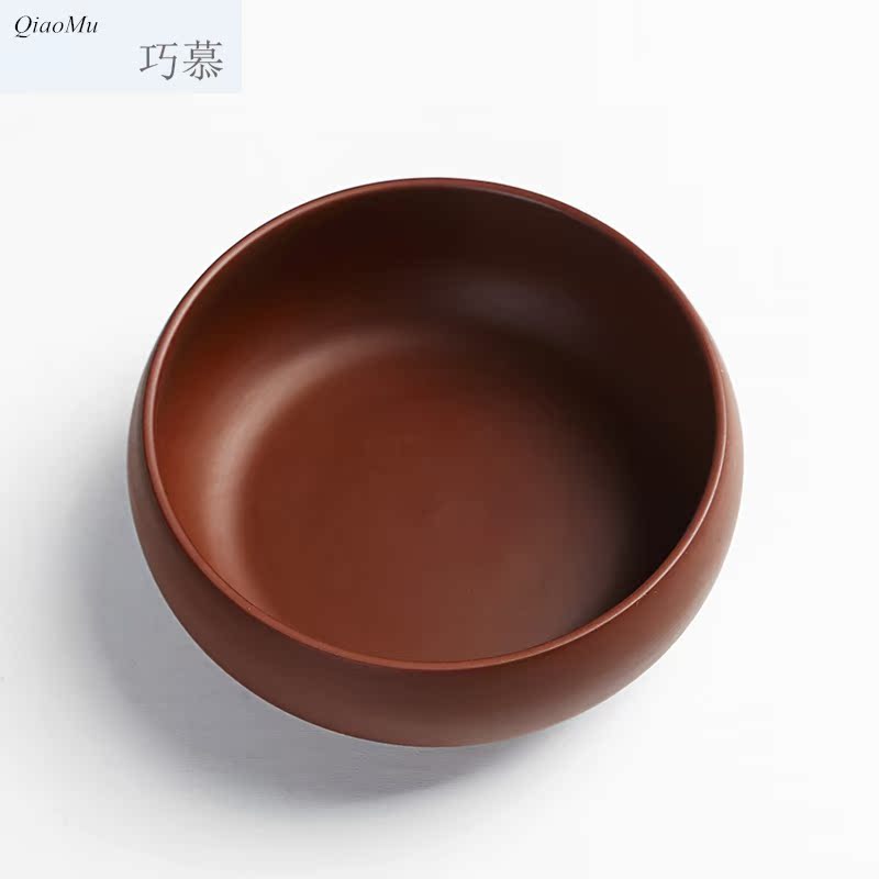 Qiao mu large blue and white porcelain lotus purple sand tea to wash to the writing brush washer wash cup tea accessories tea taking with zero water aquiculture