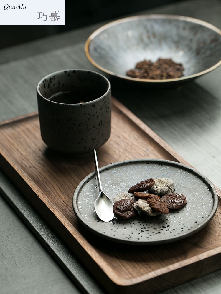 Qiao mu creative ceramic household glass frosted spray glaze straight glass kitchen utensils glass office tea cups