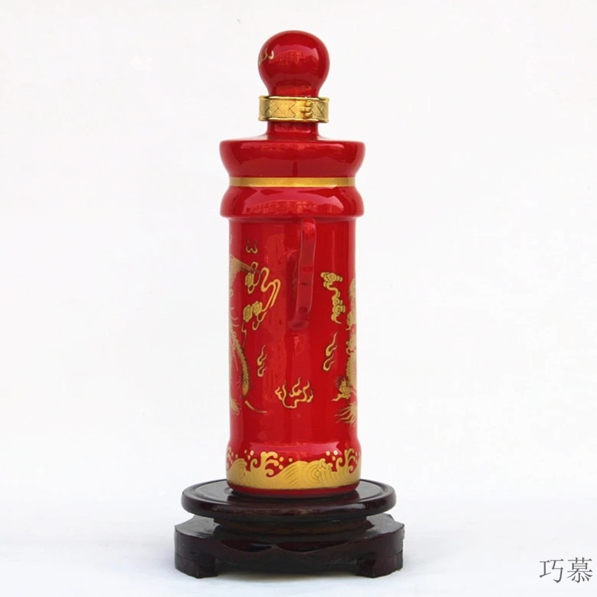 Qiao mu jingdezhen ceramic terms bottle 1 catty longfeng bottles China wine bottle wedding wine bottle 1 catty