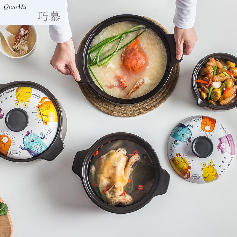 Qiam qiao mu Japanese high - temperature curing soup pot ceramic casseroles, porridge and small casserole household flame gas soup pot