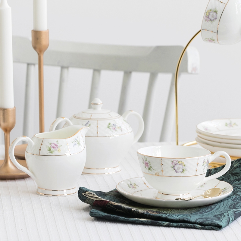 Qiao ceramic coffee set suit for some English afternoon tea coffee cup small European - style key-2 luxury household ceramics