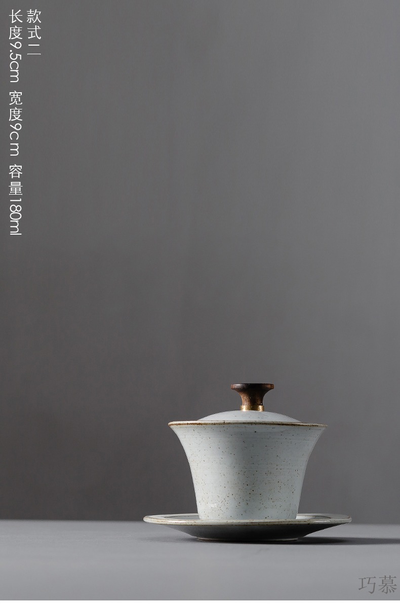 Longed for coarse pottery tureen silver spot opportunely ebony cover button only three bowl of up kung fu tea tea bowl