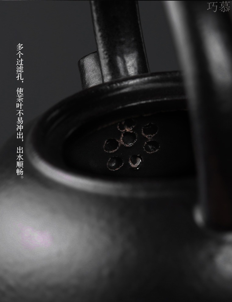 Qiao mu boiling tea machine flame'm burning charcoal'm Japanese household kung fu tea stove alcohol single pot of pu terms ceramic kettle