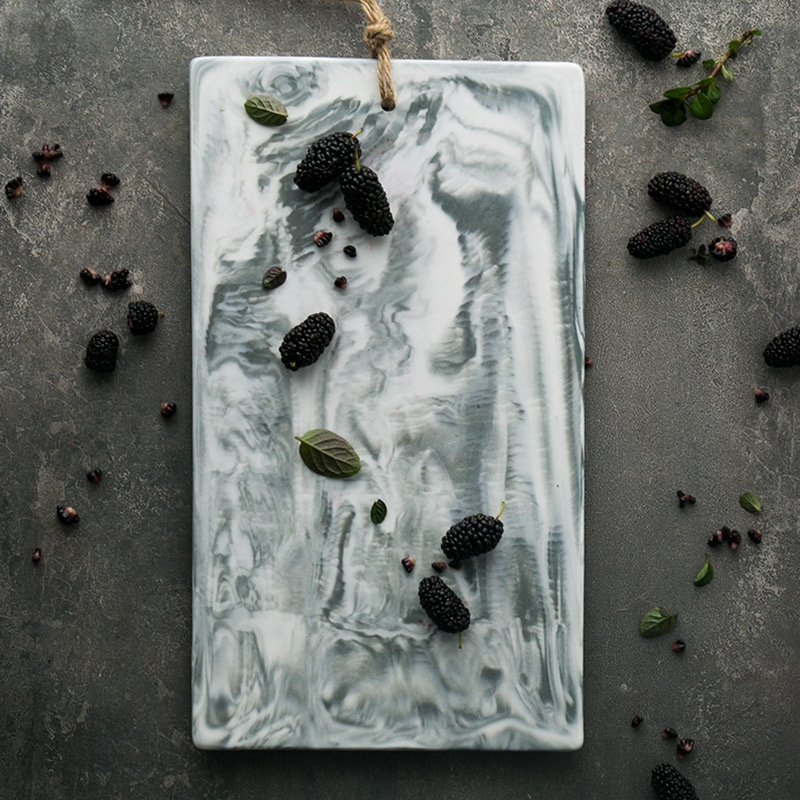 Qiao mu DY creative dish European ceramic tray dish food dish pastry bread board rectangular tray