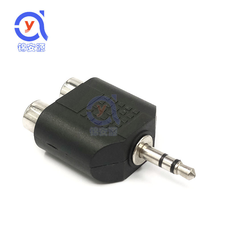 Double Lotus Head Audio Line 2RCA plug 1 - 2 - 2 - 5 - mm ahead to mother - free welding