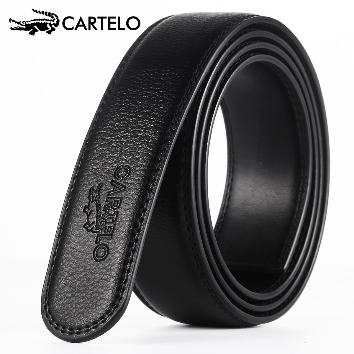 Carcodile Crocodile Leather Strap Male Dermis Not Taking The Lead Strap Automatic Buckle Second Layer Cow Leather Belt Without Heady Pants With Buckle