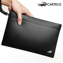 Cartello Alligator Men's Handbag Fashion New Genuine Leather Clutch Casual Envelope Handbag Fashion