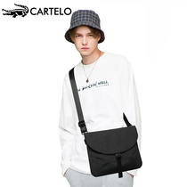 Kemalle Crocodile Single Shoulder Bag Mens Street Travel Backpack Mens Large Capacity Brief Fashion Reco Satchel Satchel Korean version