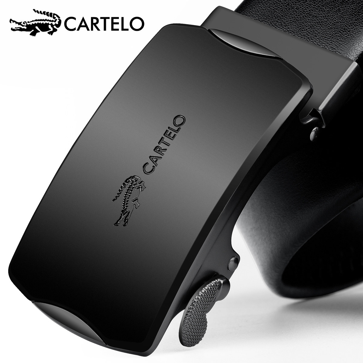 Katerlele Crocodile Leather Strap Men Genuine Leather Automatic Buckle Youth Business Casual Bull Leather Pants Belt 100 lap